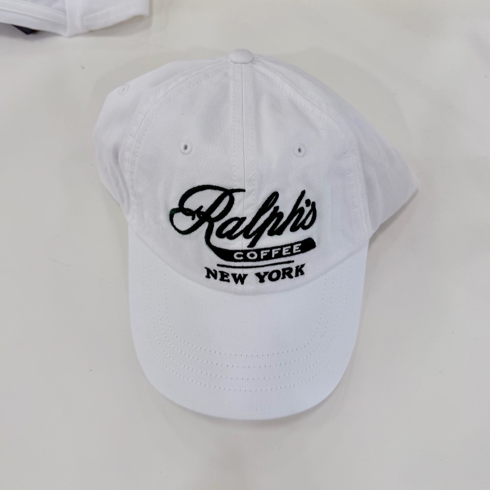 NWT Ralph's Coffee Polo Ralph Lauren White Baseball Cap Hat Men’s & Women’s